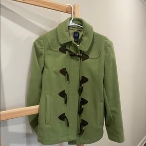 GAP Green Wool Blend Coat | S